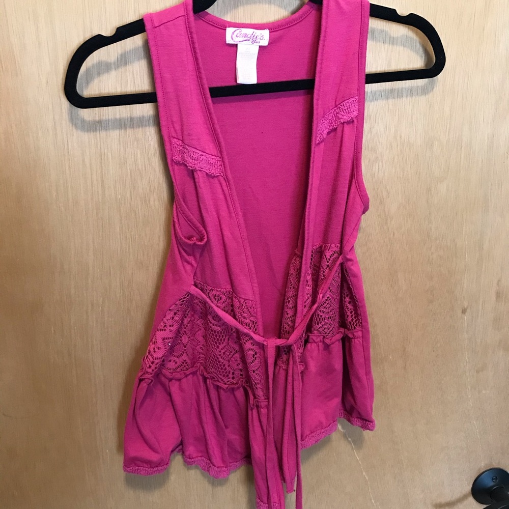 Girls medium pink vest